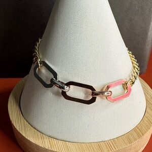 Pretty Bird Black, Gold, and Pink Bracelet